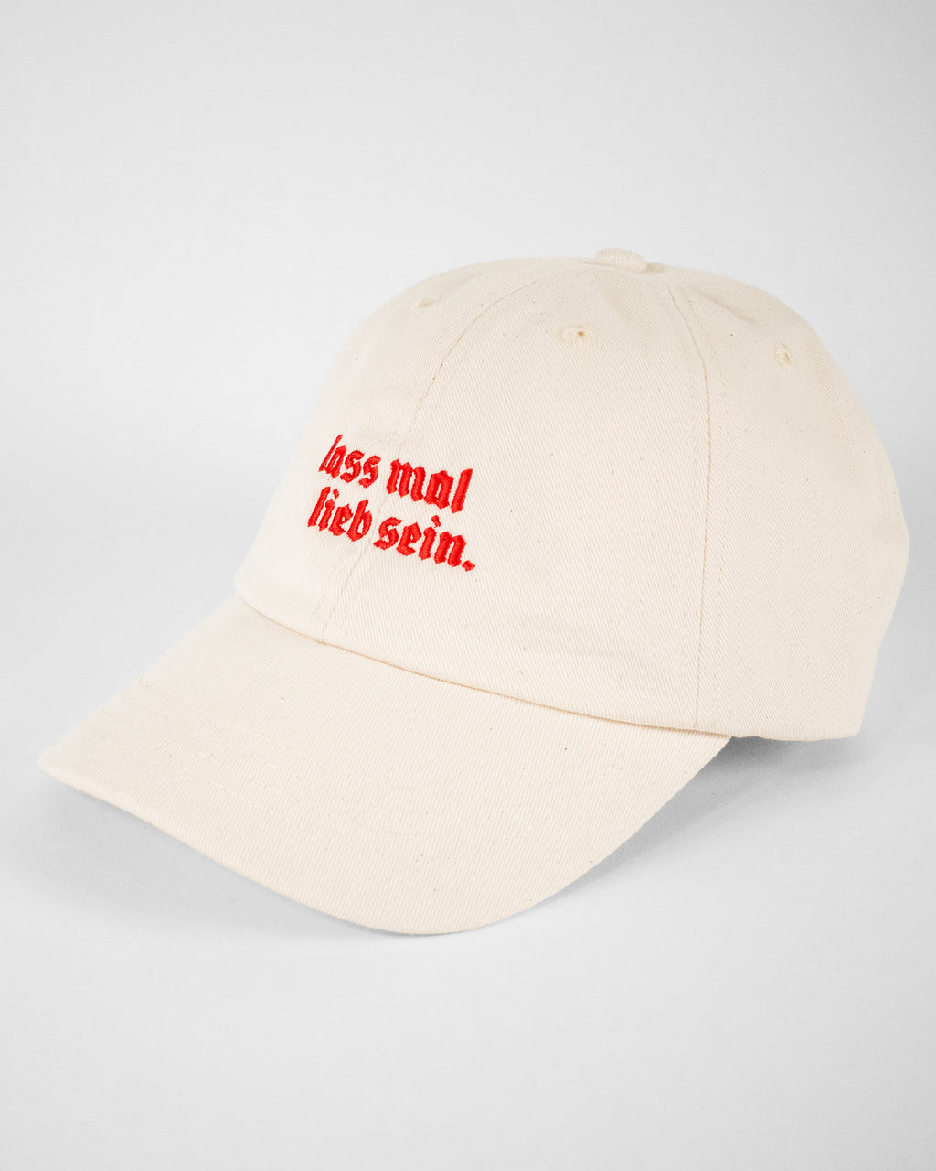 Cap LIEB SEIN beige / rot