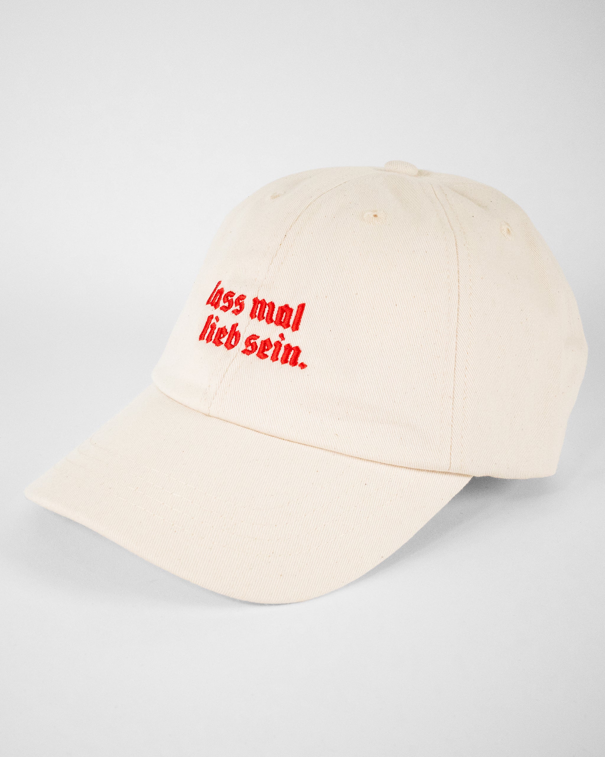 Cap LIEB SEIN beige / rot