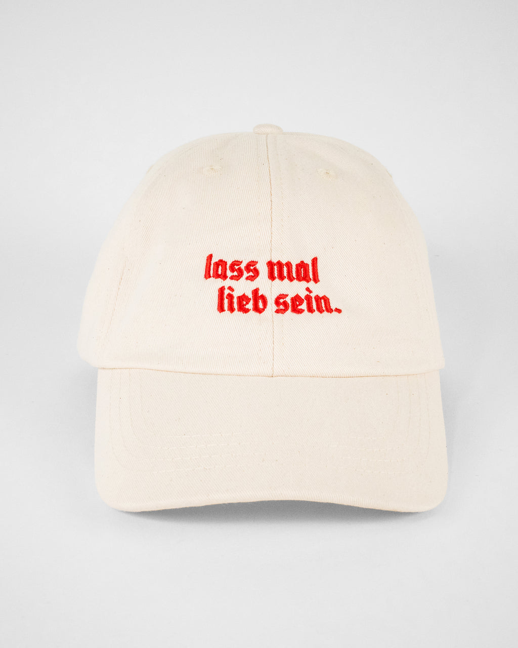 Cap LIEB SEIN beige / rot