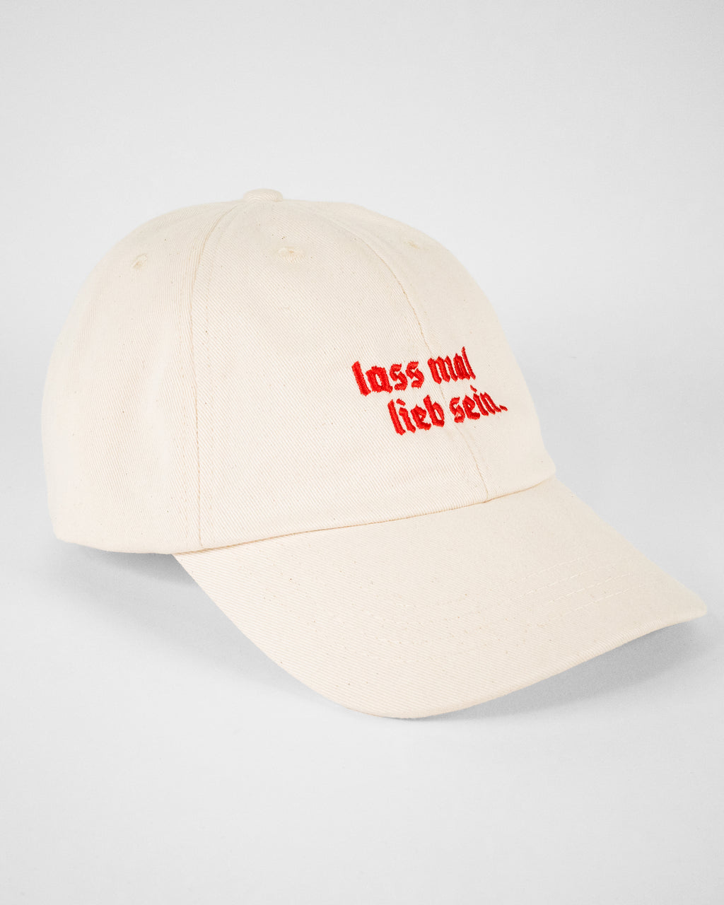 Cap LIEB SEIN beige / rot