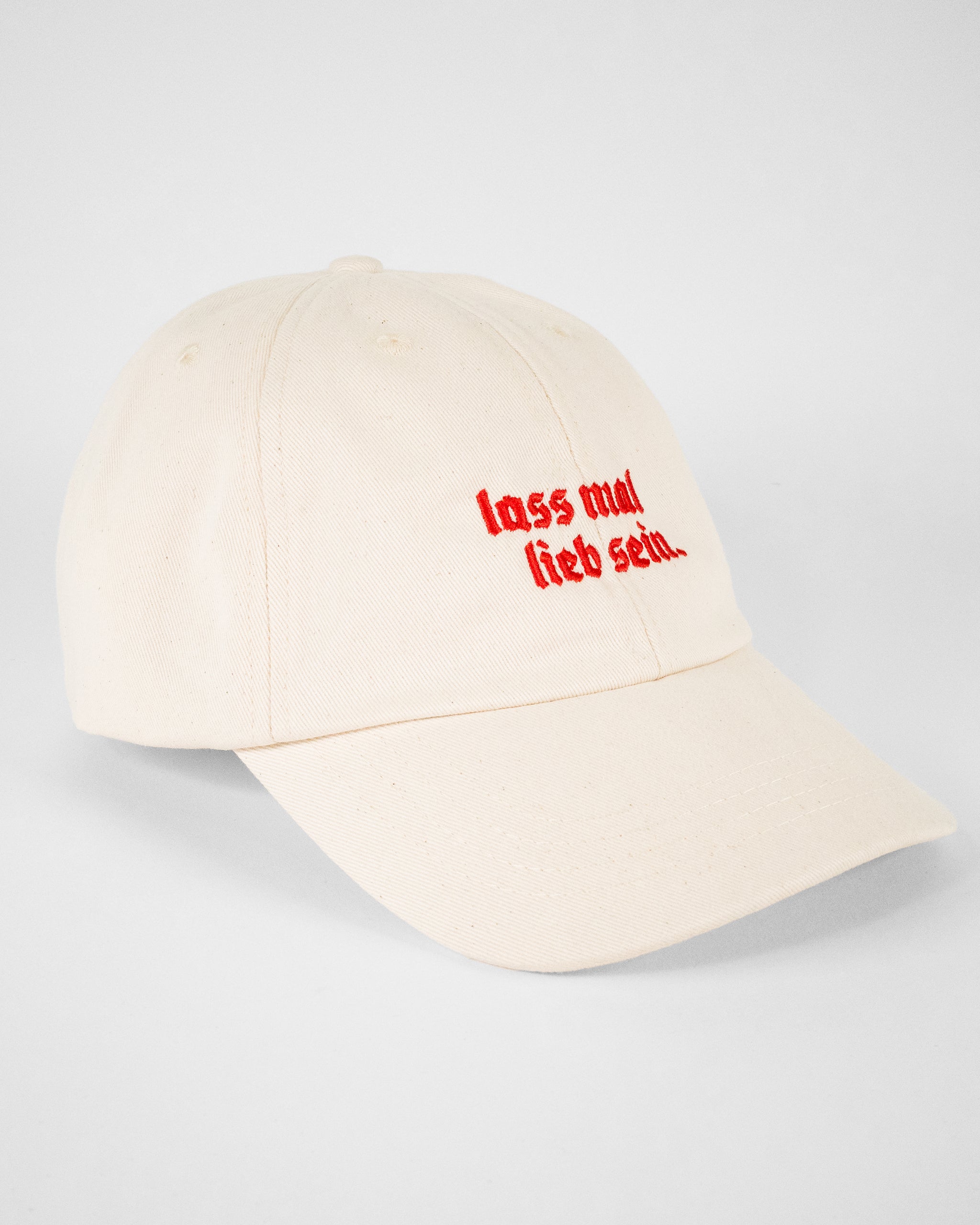 Cap LIEB SEIN beige / rot