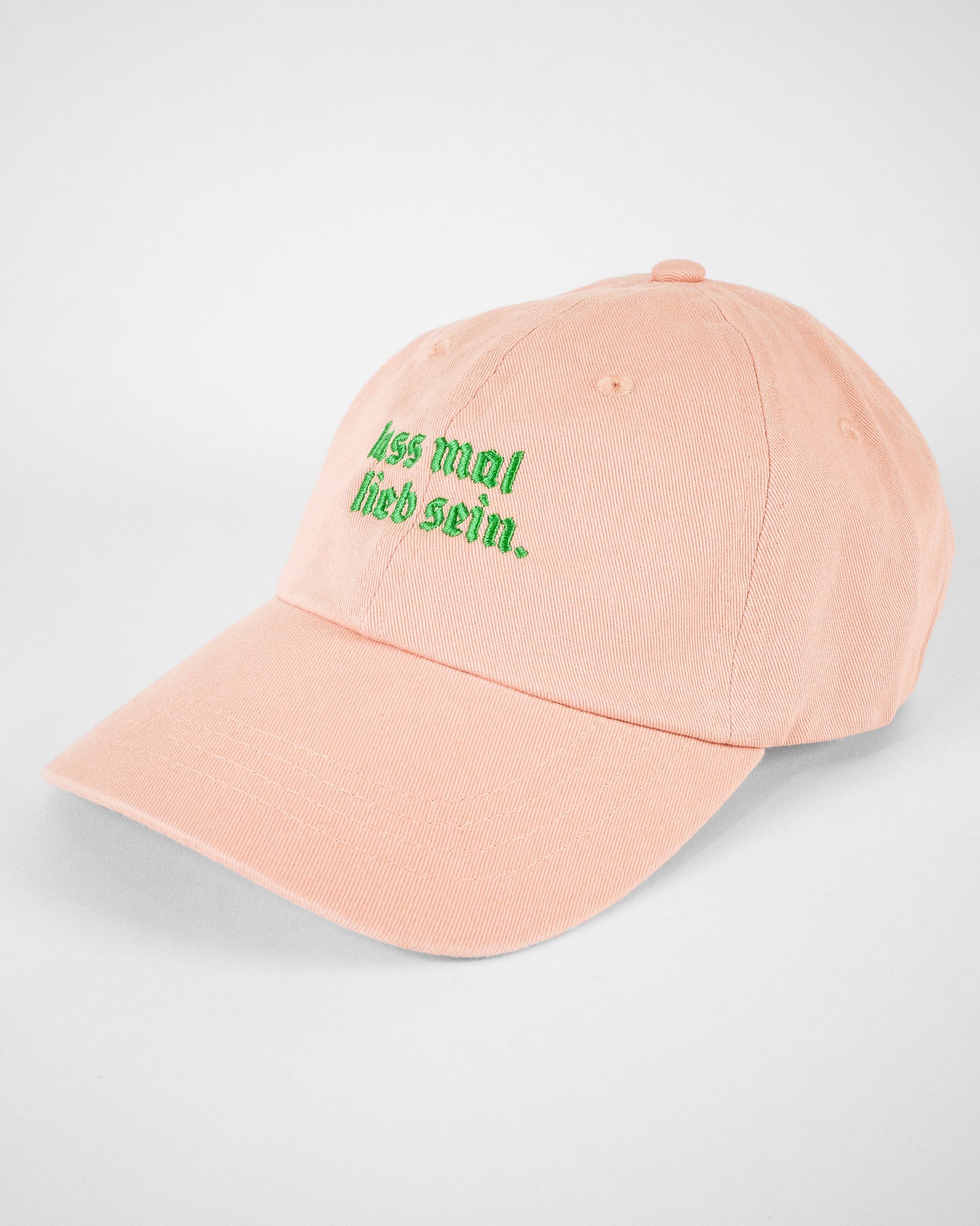 Cap LIEB SEIN peach / grün
