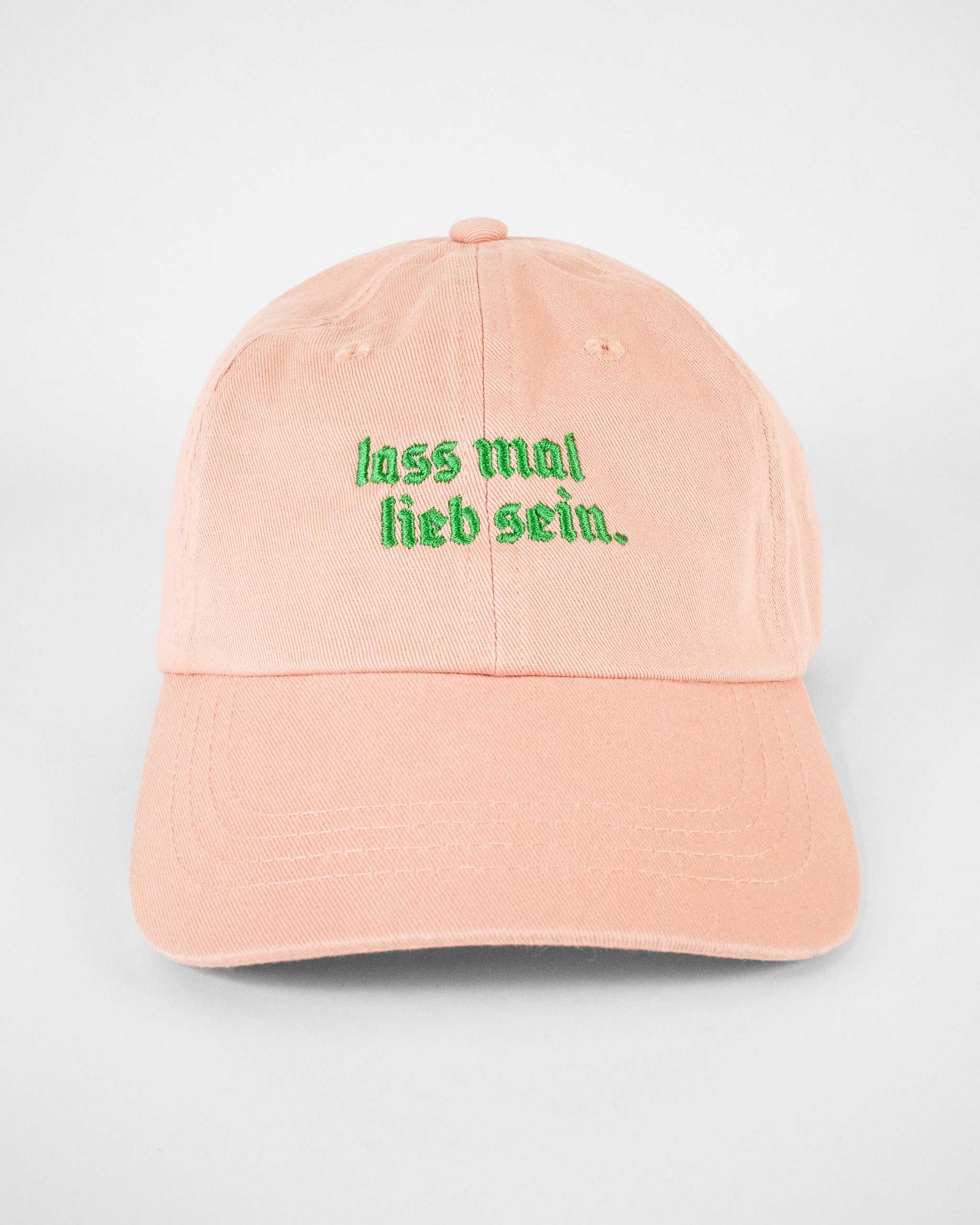 Cap LIEB SEIN peach / grün