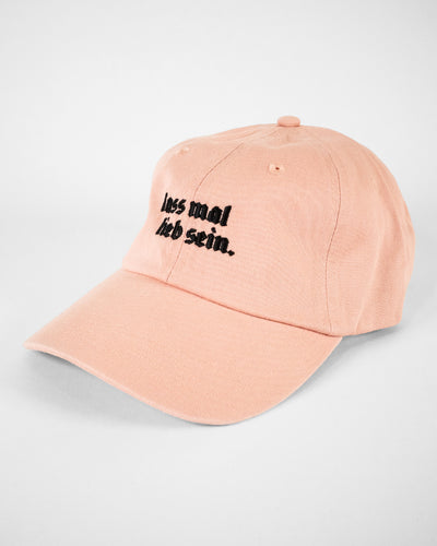 Cap LIEB SEIN peach / schwarz