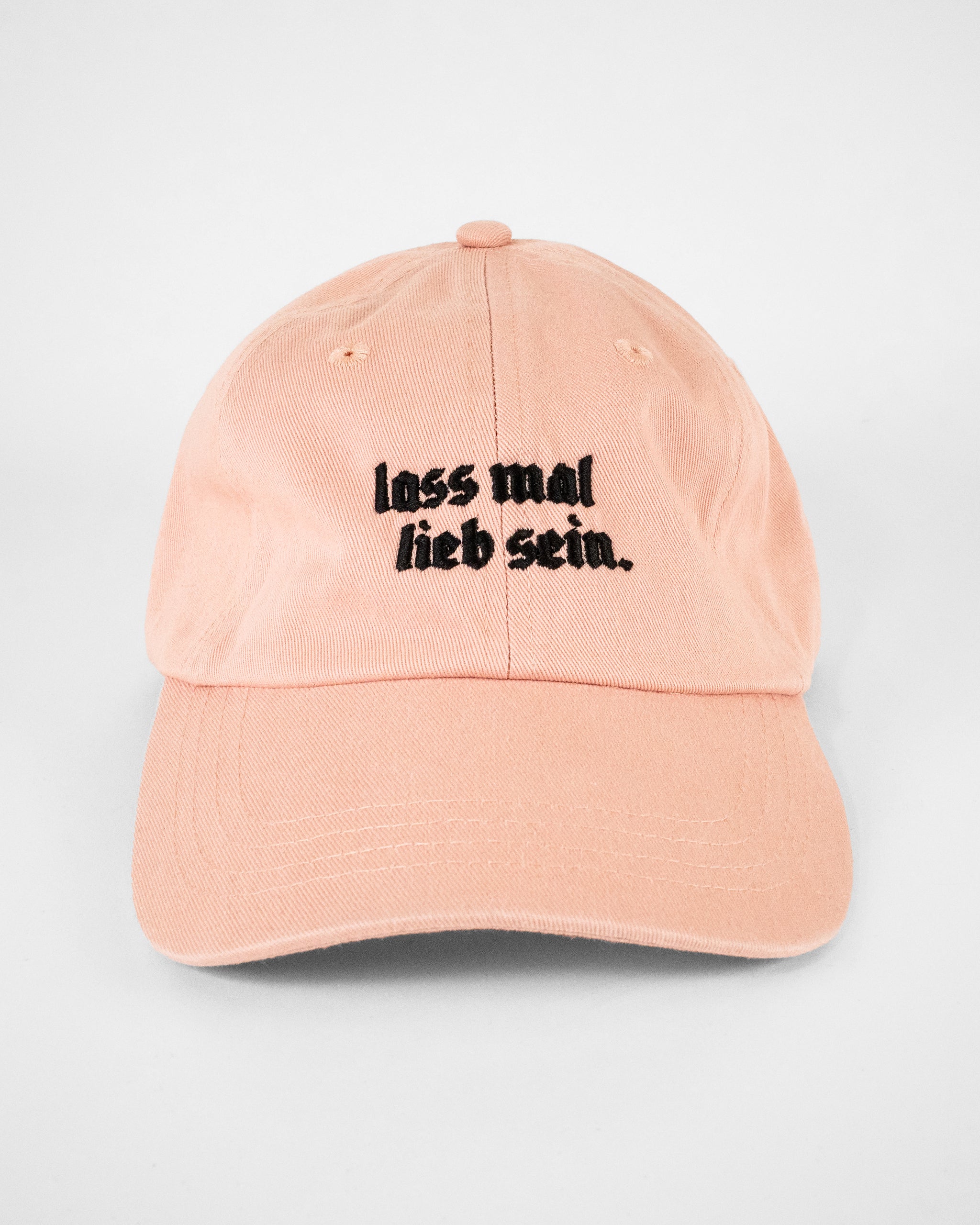 Cap LIEB SEIN peach / schwarz