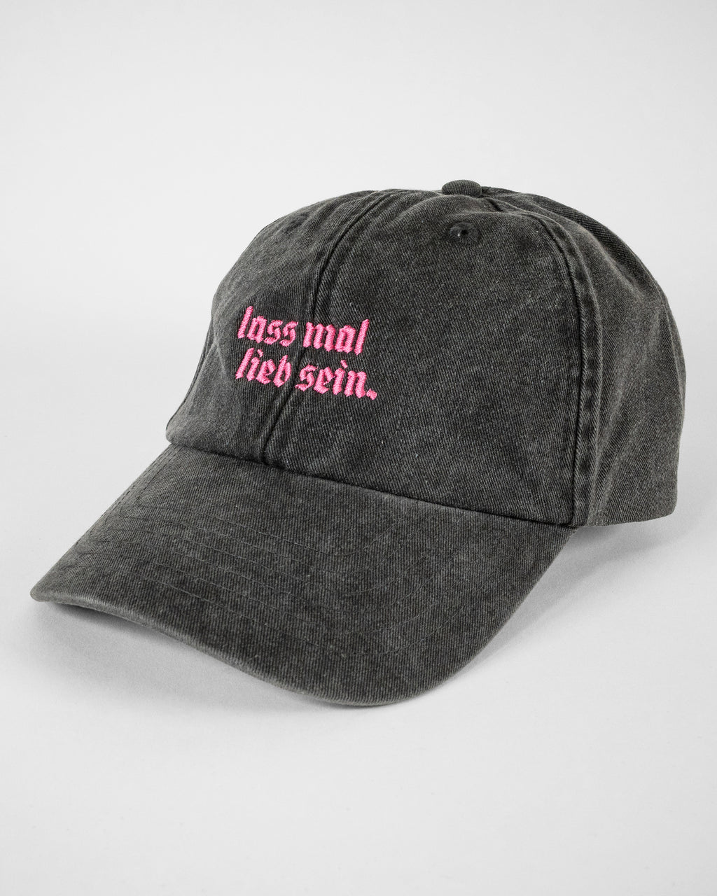 Cap LIEB SEIN vintage schwarz / pink
