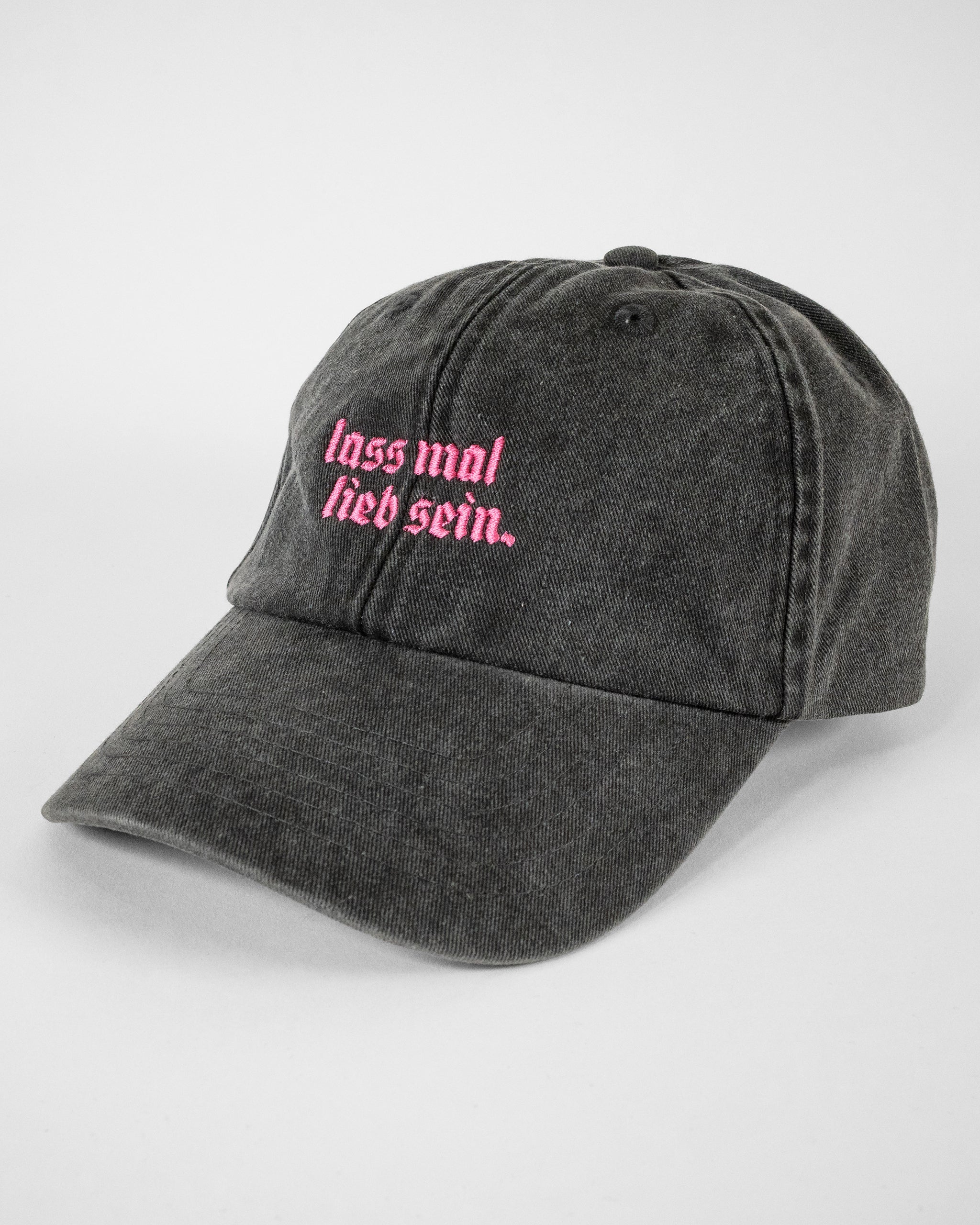 Cap LIEB SEIN vintage schwarz / pink