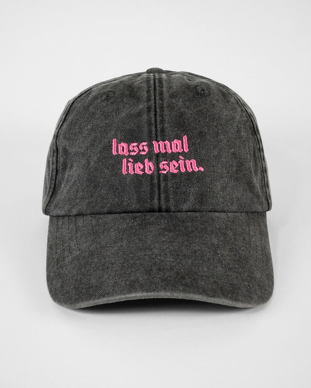 Cap LIEB SEIN vintage schwarz / pink