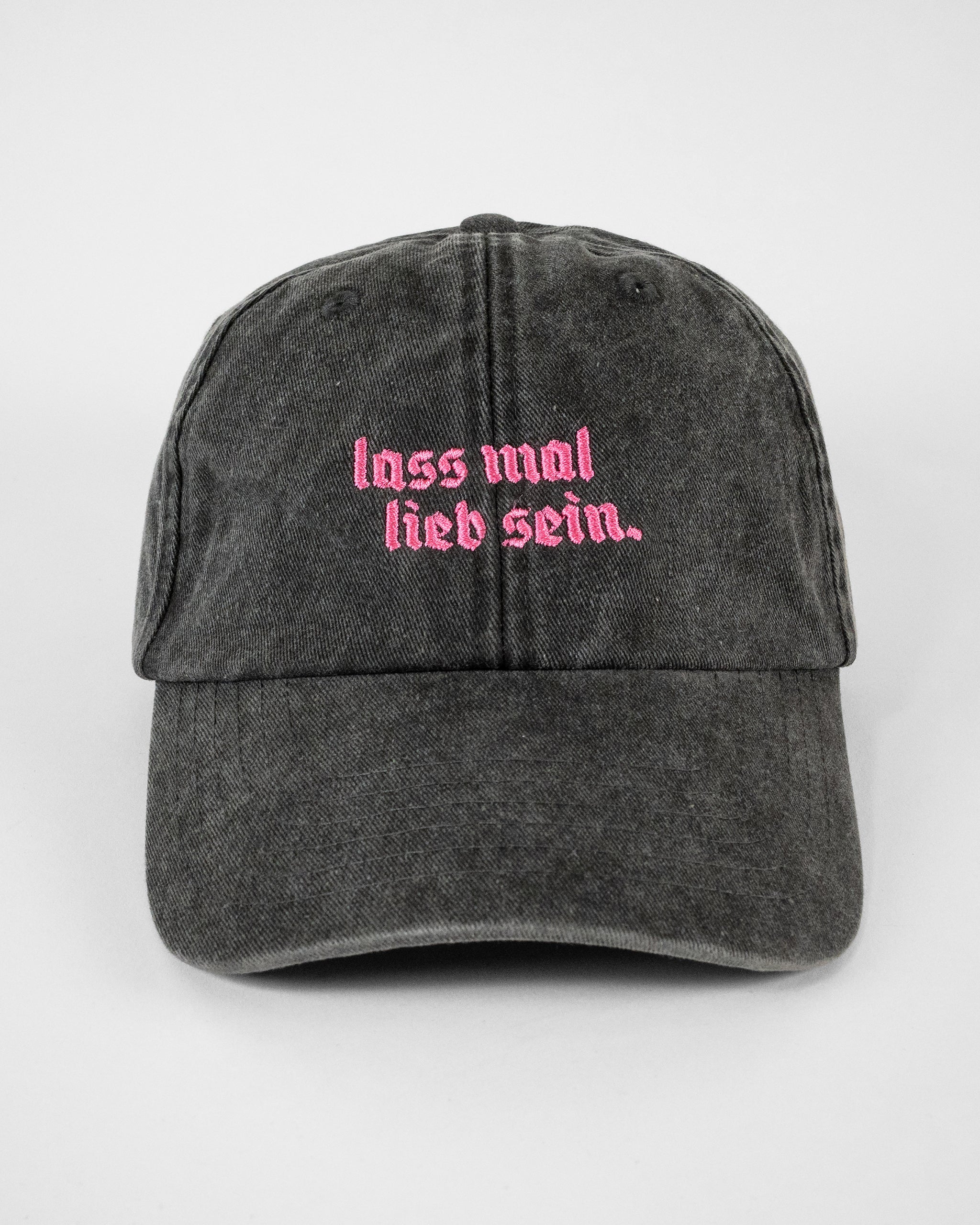 Cap LIEB SEIN vintage schwarz / pink