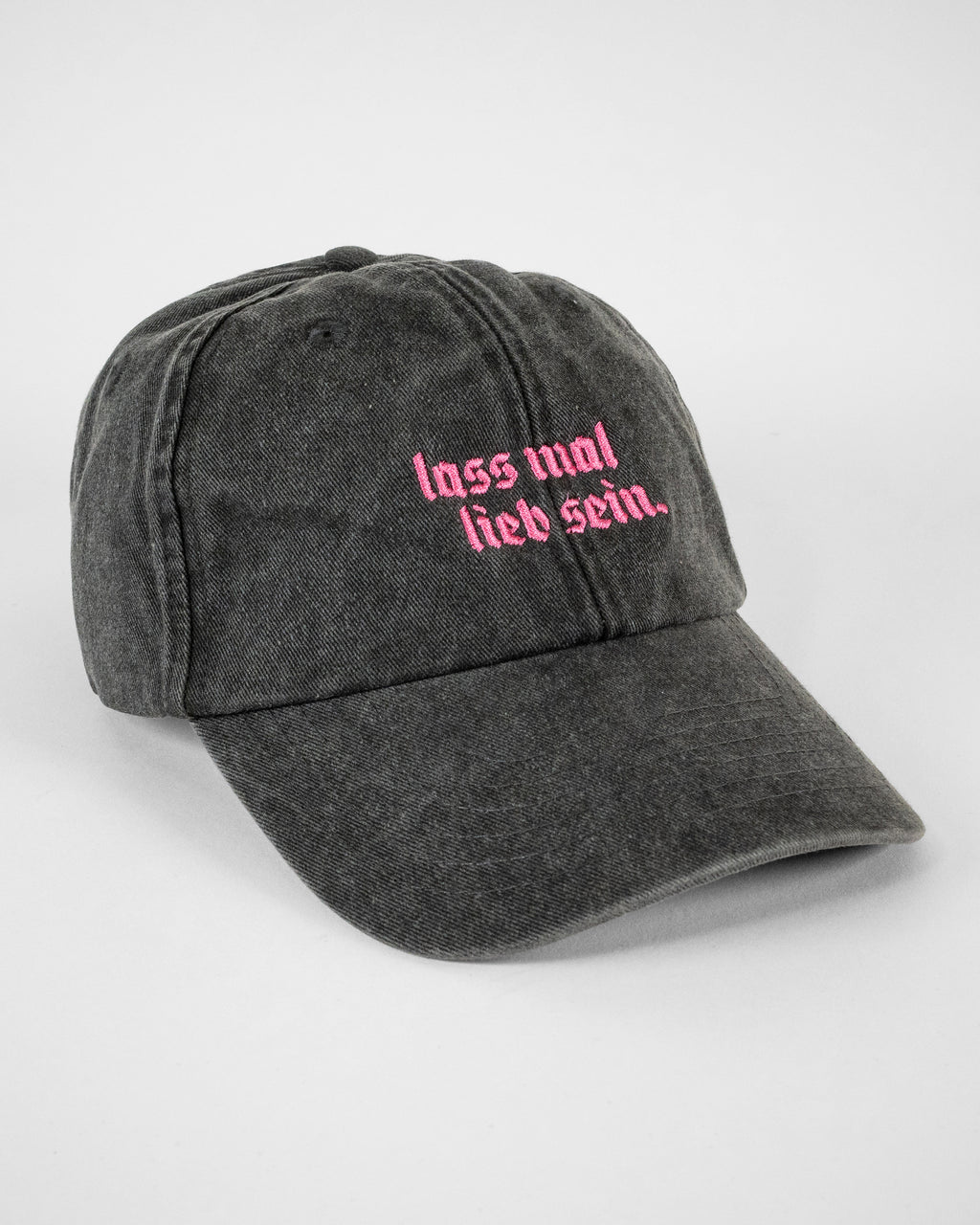Cap LIEB SEIN vintage schwarz / pink