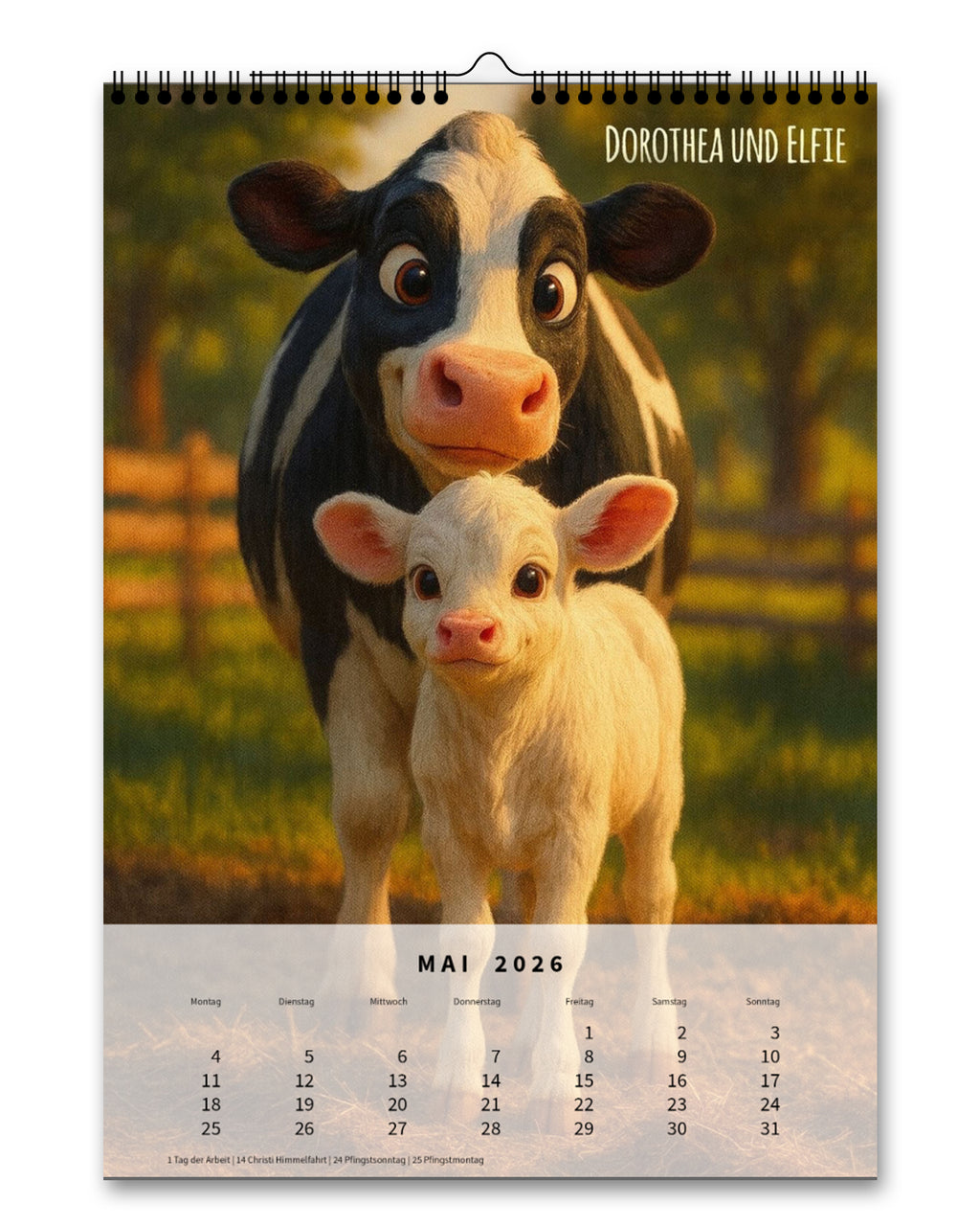 LDTL Cartoon-Wandkalender 2026